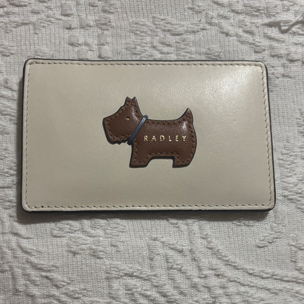 RADLEY LONDON Cream and Brown Dog Key & Card Holder